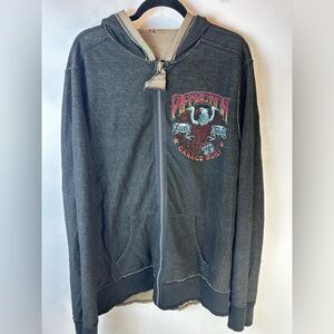 Affliction Y2K/Vintage Zip-Up Reversable Hoodie